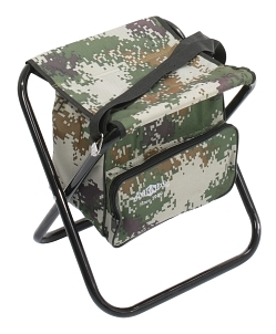 Mikado Stolička skládací s batohem camouflage - 31x41x38 cm
