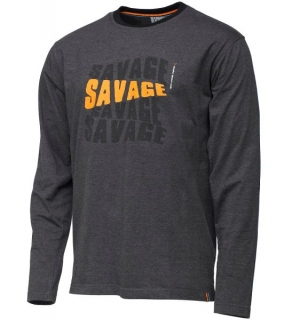 Savage Gear Triko simply savage logo tee long sleeve 